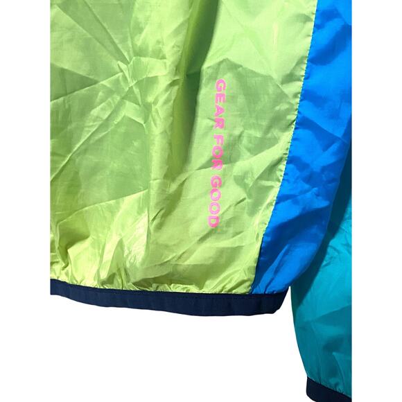 Cotopaxi Teva Teca Windbreaker Neon Color Block Pullover Hoodie Womens XL Mens L - Picture 7 of 10